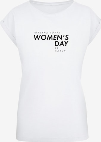 Merchcode Shirt 'International Women's Day' in Wit: voorkant