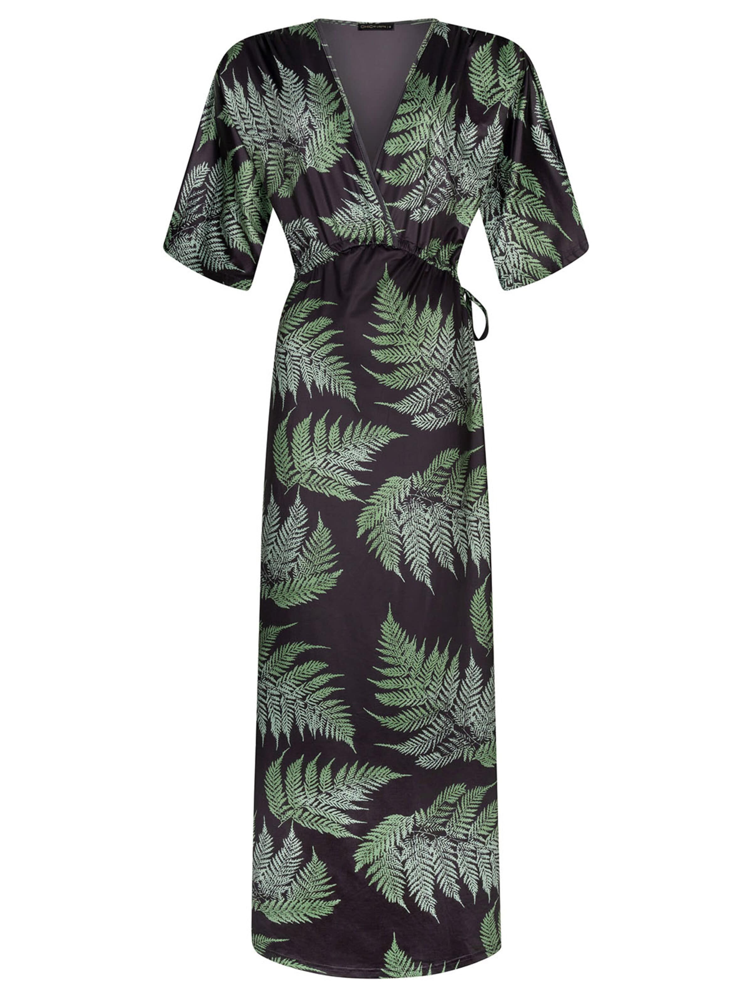 Robe 'Kimono Lotus Boquete' Chic by Lirette en noir : devant