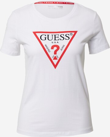 T-shirt GUESS en blanc : devant