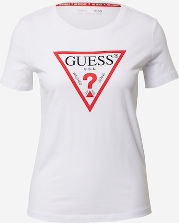 GUESS - Camiseta en blanco: frente