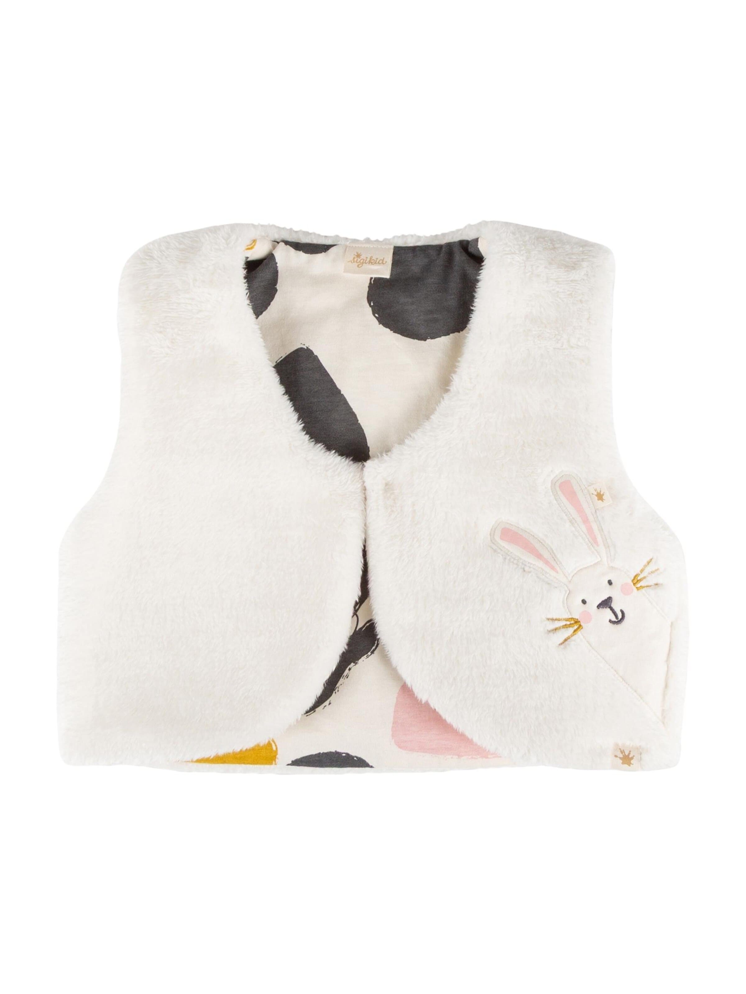 SIGIKID Vest 'Sherpa-Fleece Weste Schneehase' in White