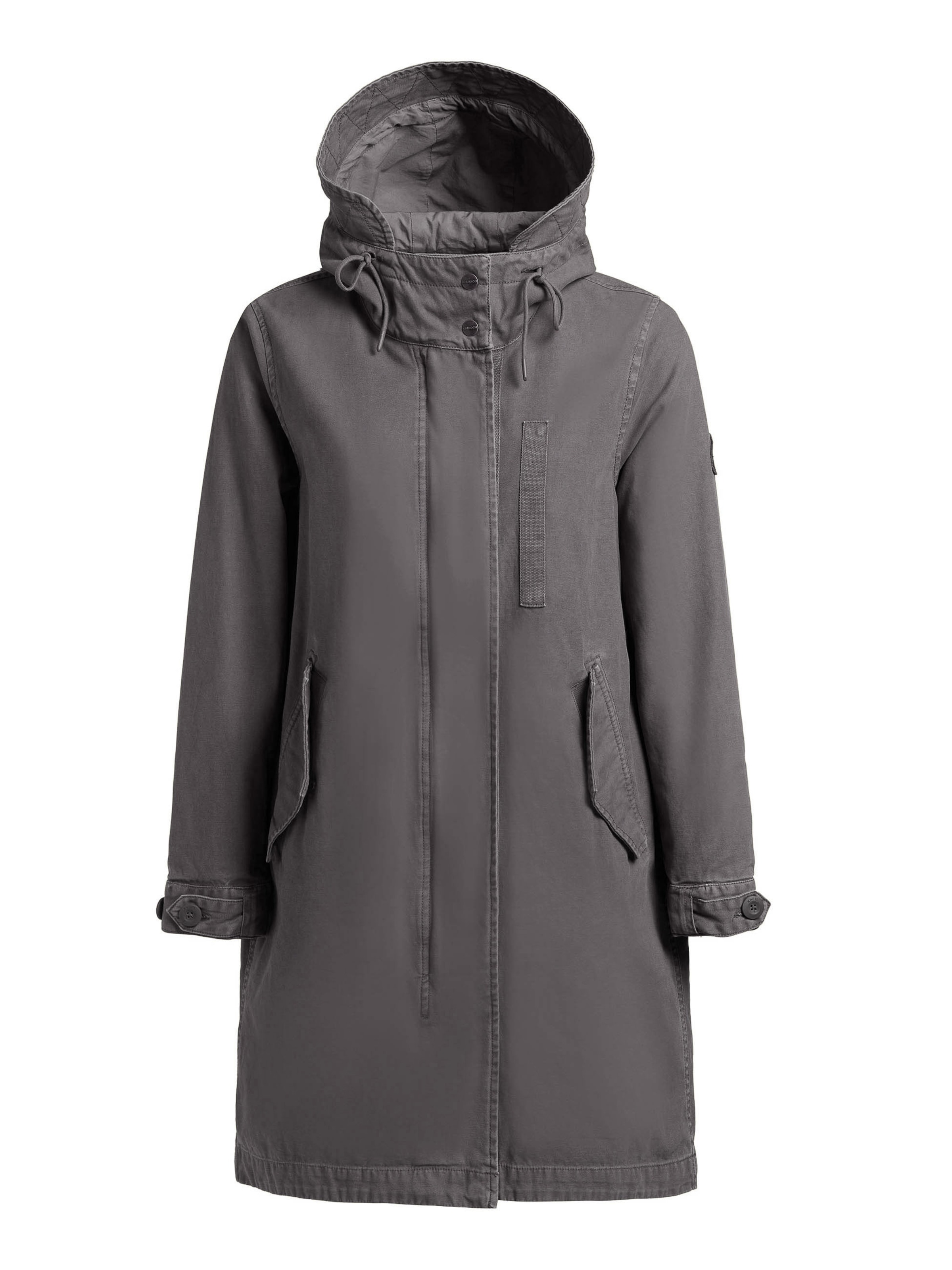 Parka mi-saison 'Freya' khujo en gris : devant