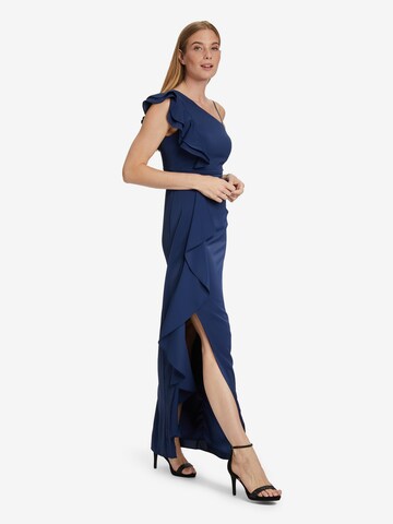 Robe de cocktail Vera Mont en bleu : devant