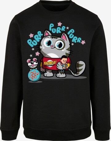 Sweat-shirt 'Big Bang Theory Bazinga Kitty' F4NT4STIC en noir : devant