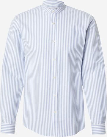 Lindbergh Regular Fit Hemd 'Manderin' in Blau: Vorderseite