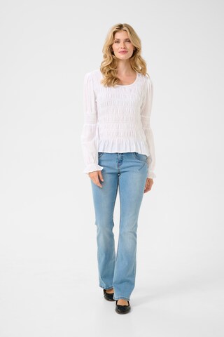 Cream Blouse 'Henva' in Wit