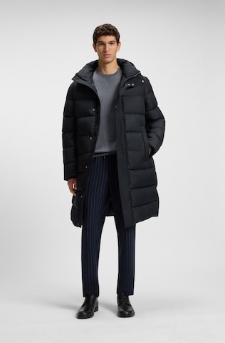 BOSS Winter Coat in Blue: front