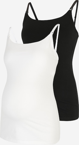 Maillot de corps Lindex Maternity en noir : devant