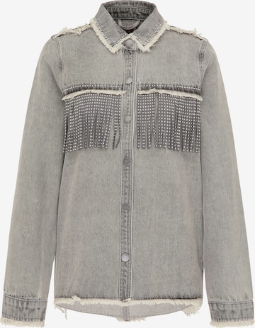 myMo ROCKS Blouse in Grey: front