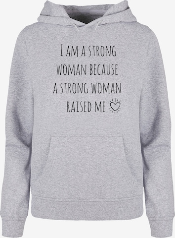 Sweat-shirt 'Mother's Day - Strong Woman' ABSOLUTE CULT en gris : devant