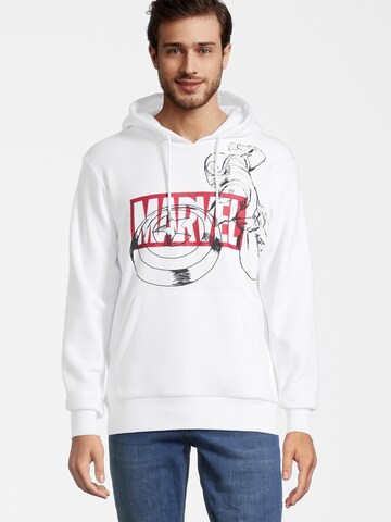 Course Sweatshirt 'Marvel Avengers' in White: front