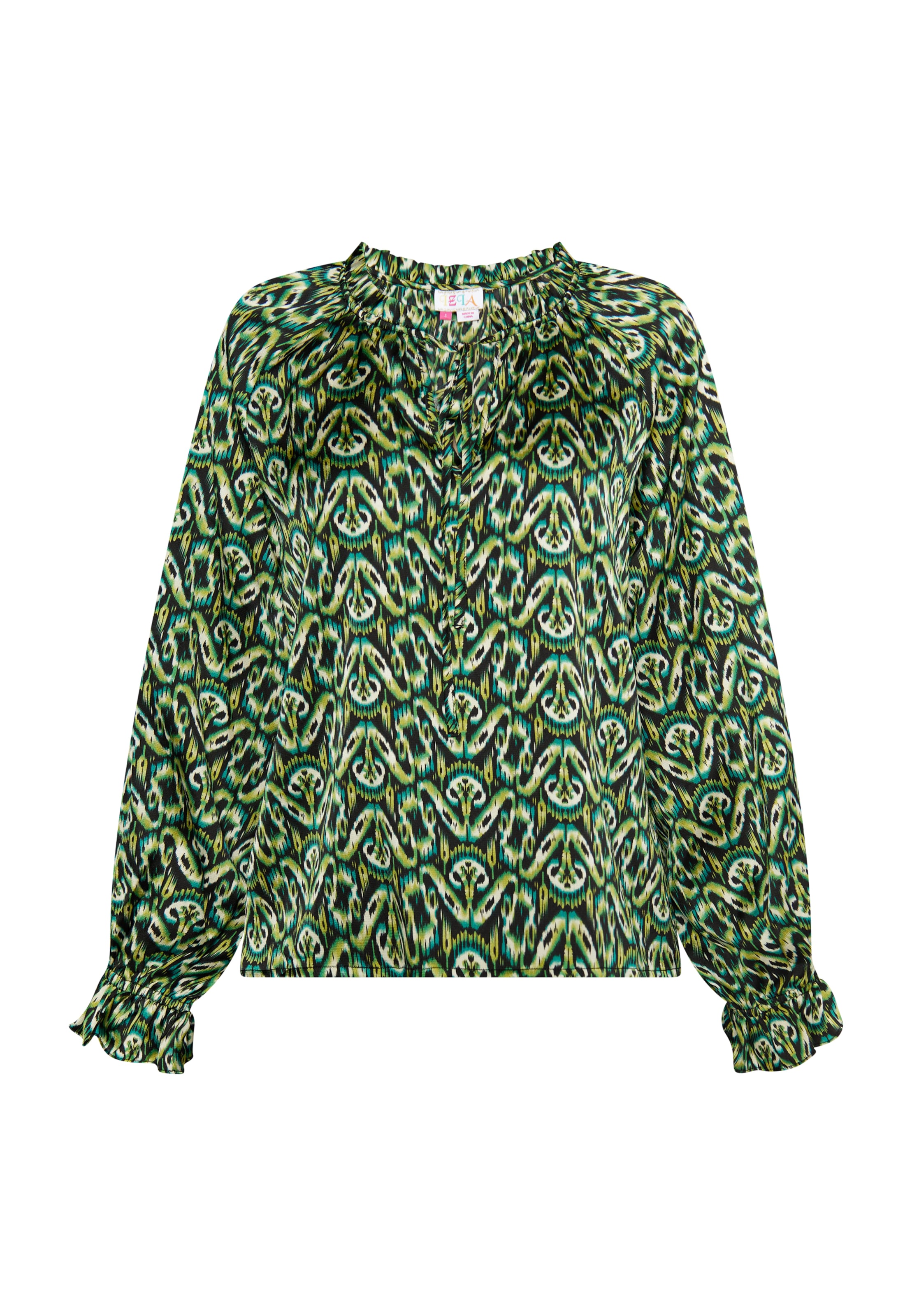 IZIA - Blusa em verde: frente