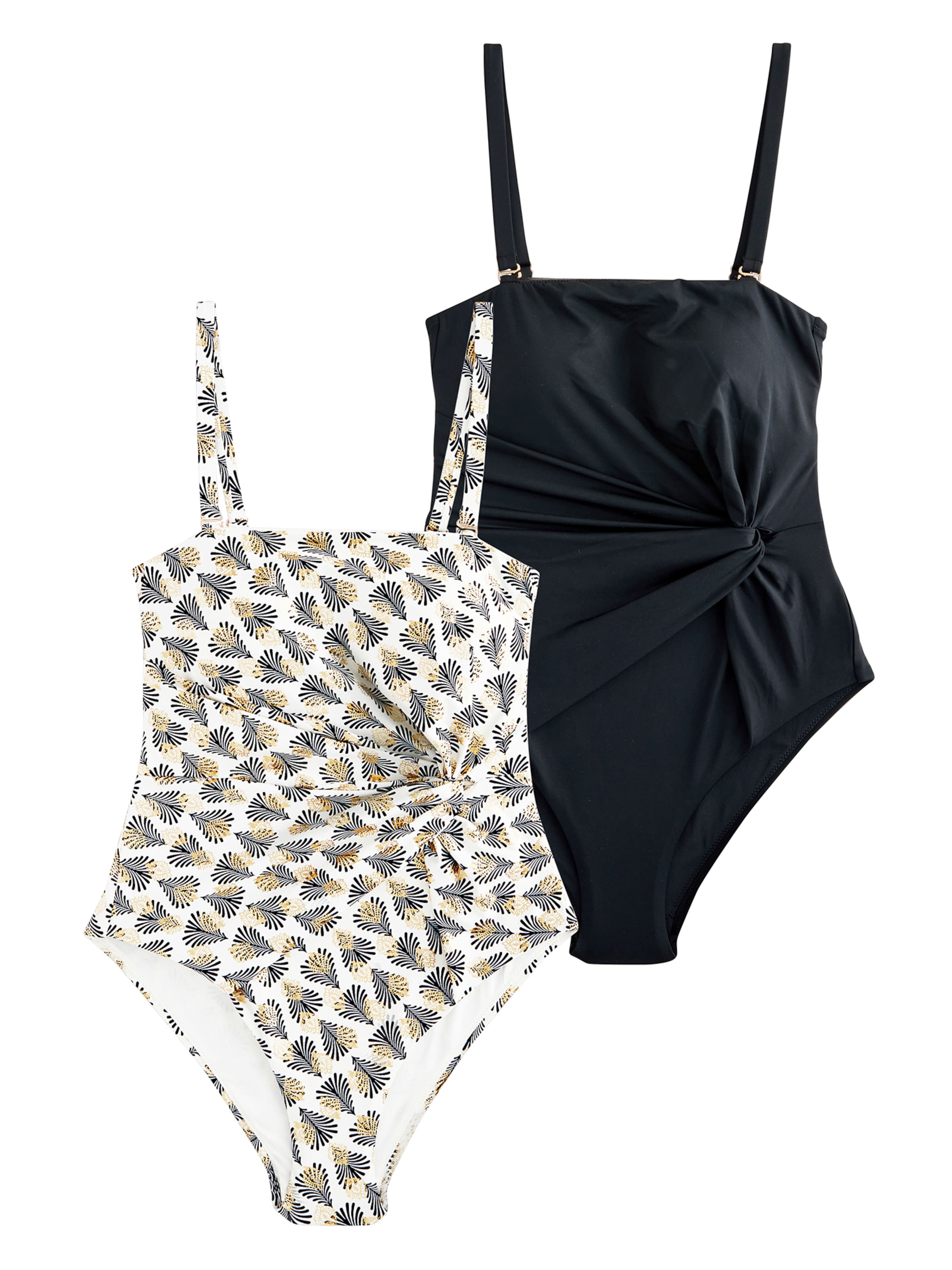 Next Бюстье Корректирующий купальник в Бежевый: спереди