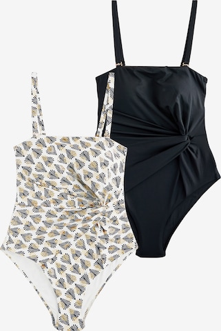 Next Bustier Muotoileva uimapuku värissä beige: etupuoli
