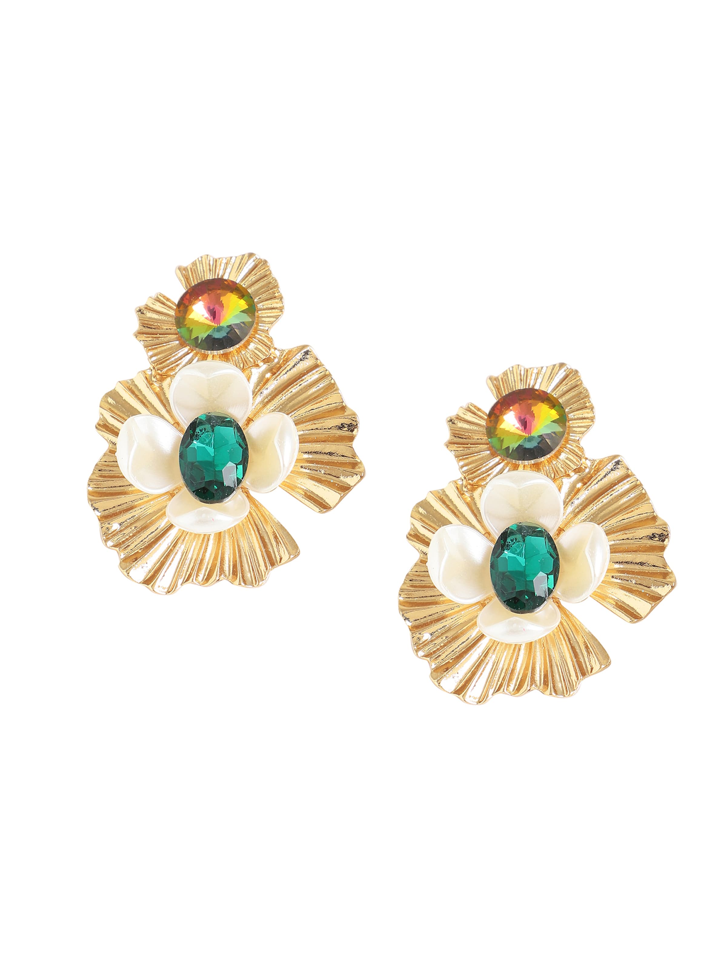 Boucles d'oreilles ' Amarin ' SOHI en mélange de couleurs : devant