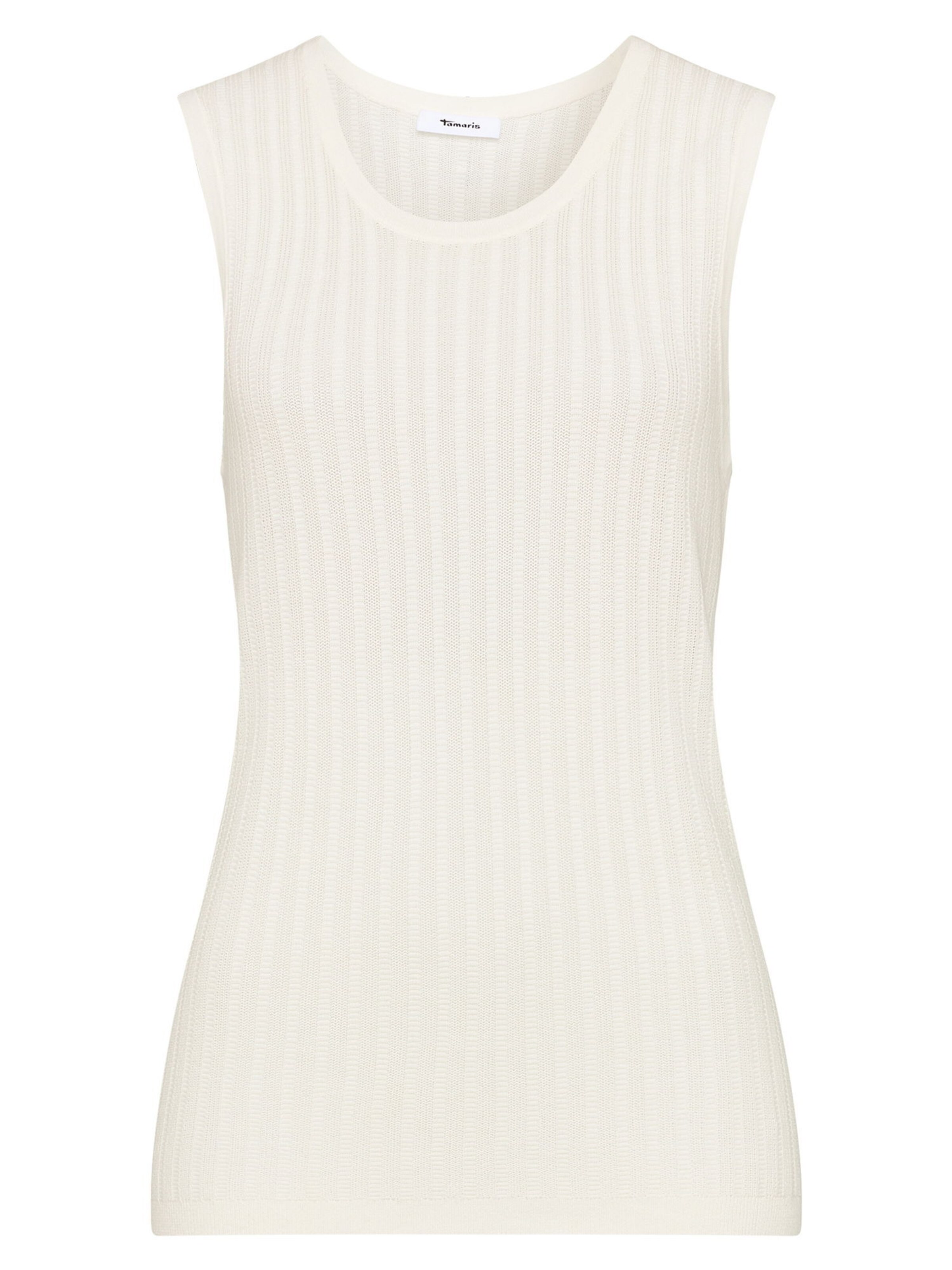 Tops en tricot Tamaris en blanc : devant