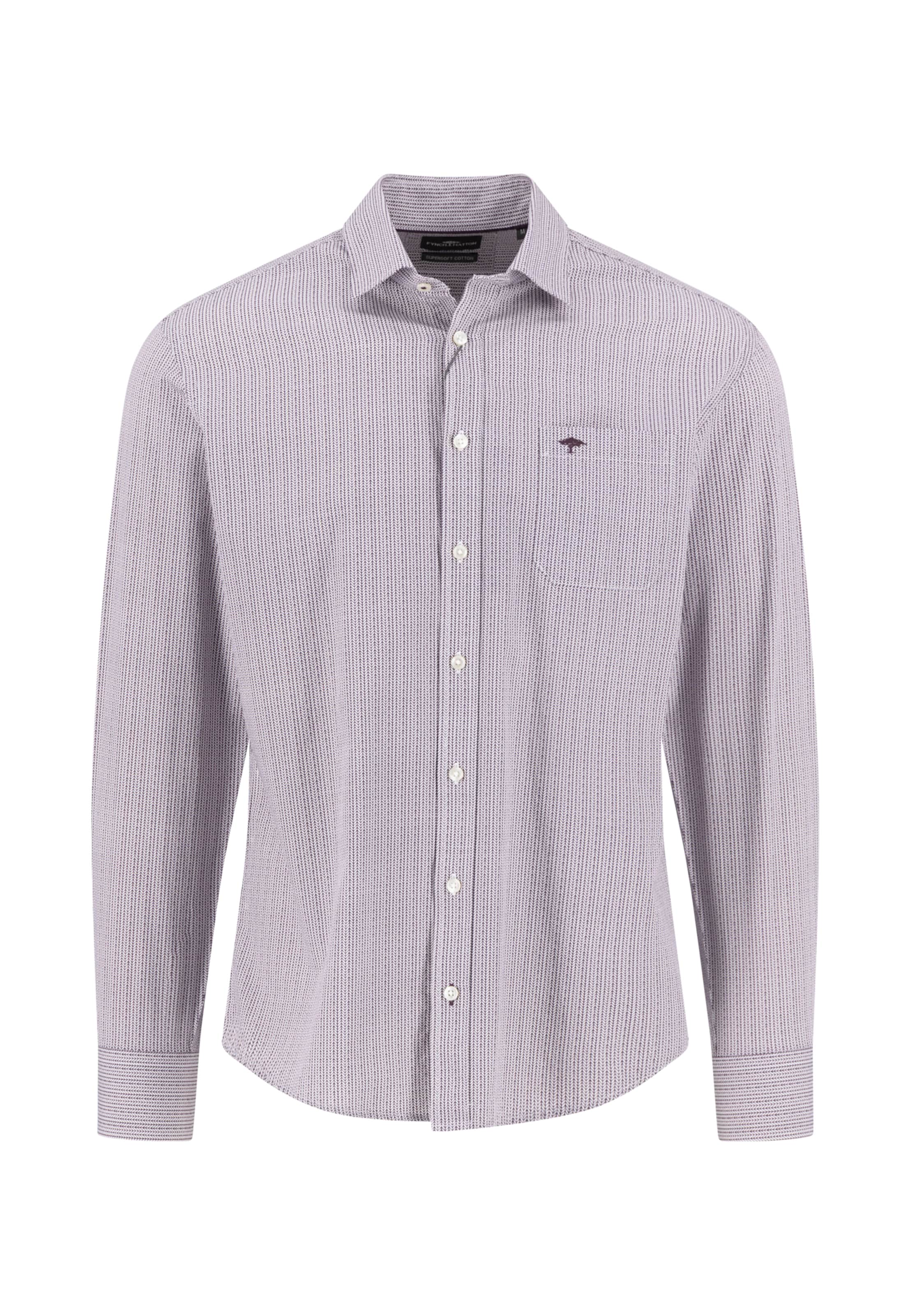 FYNCH-HATTON Regular Fit Hemd in Lila: Vorderseite