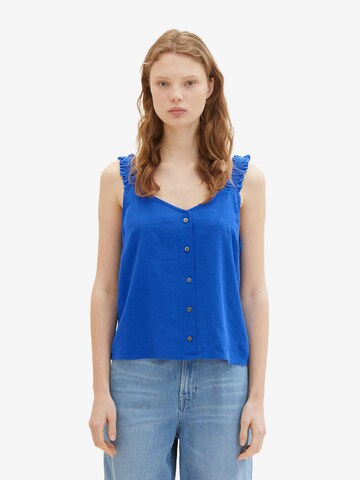 TOM TAILOR DENIM Bluse in Blau: predná strana