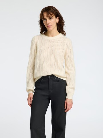 Pull-over SELECTED en beige : devant