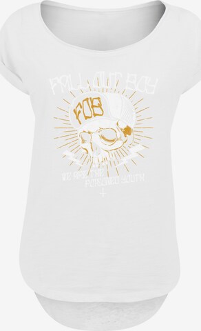 F4NT4STIC T-Shirt 'Fall Out Boy Chest Youth Skull' in Weiß: predná strana