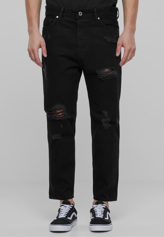 2Y Premium Regular Jeans in Zwart: voorkant