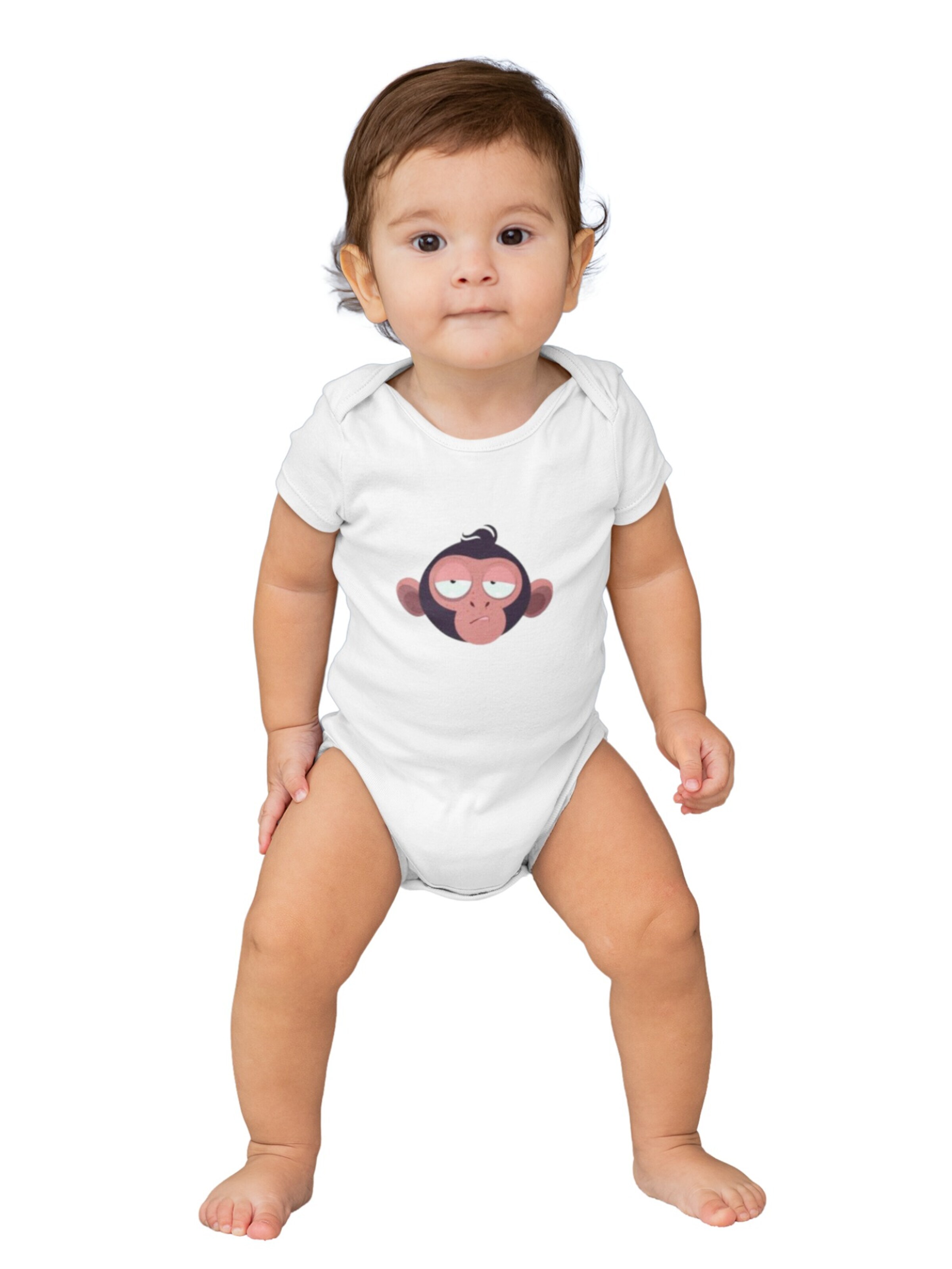 amorubi.com Dupačky/body 'Monkey 9' – bílá