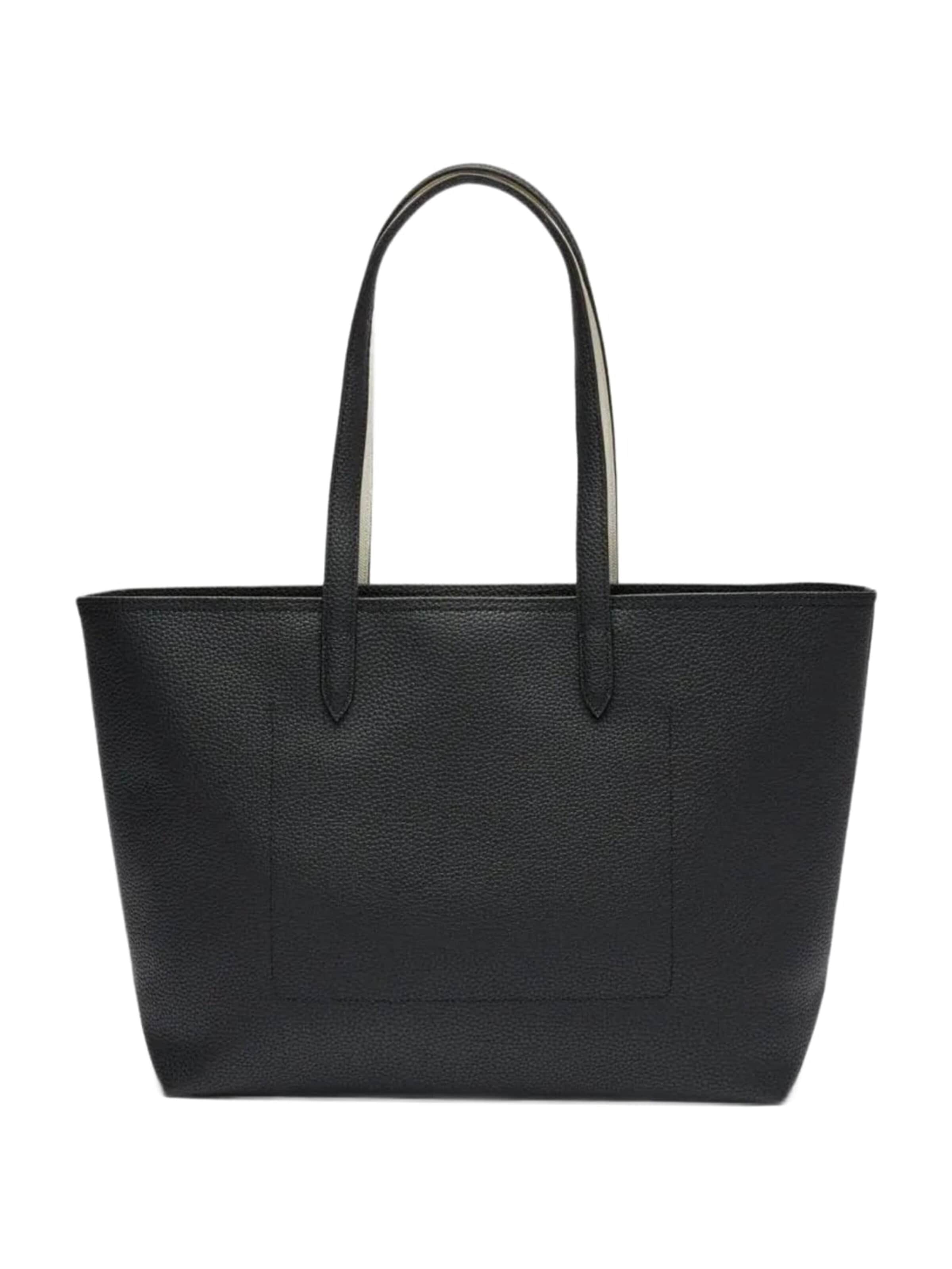 LACOSTE Nákupní taška 'Lacoste Sac Cabas Anna zippé Noir Farine' – černá