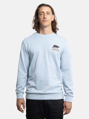 FORSBERG Sweatshirt 'mit kleinem Anaglyph-Logo' in Blau: Vorderseite