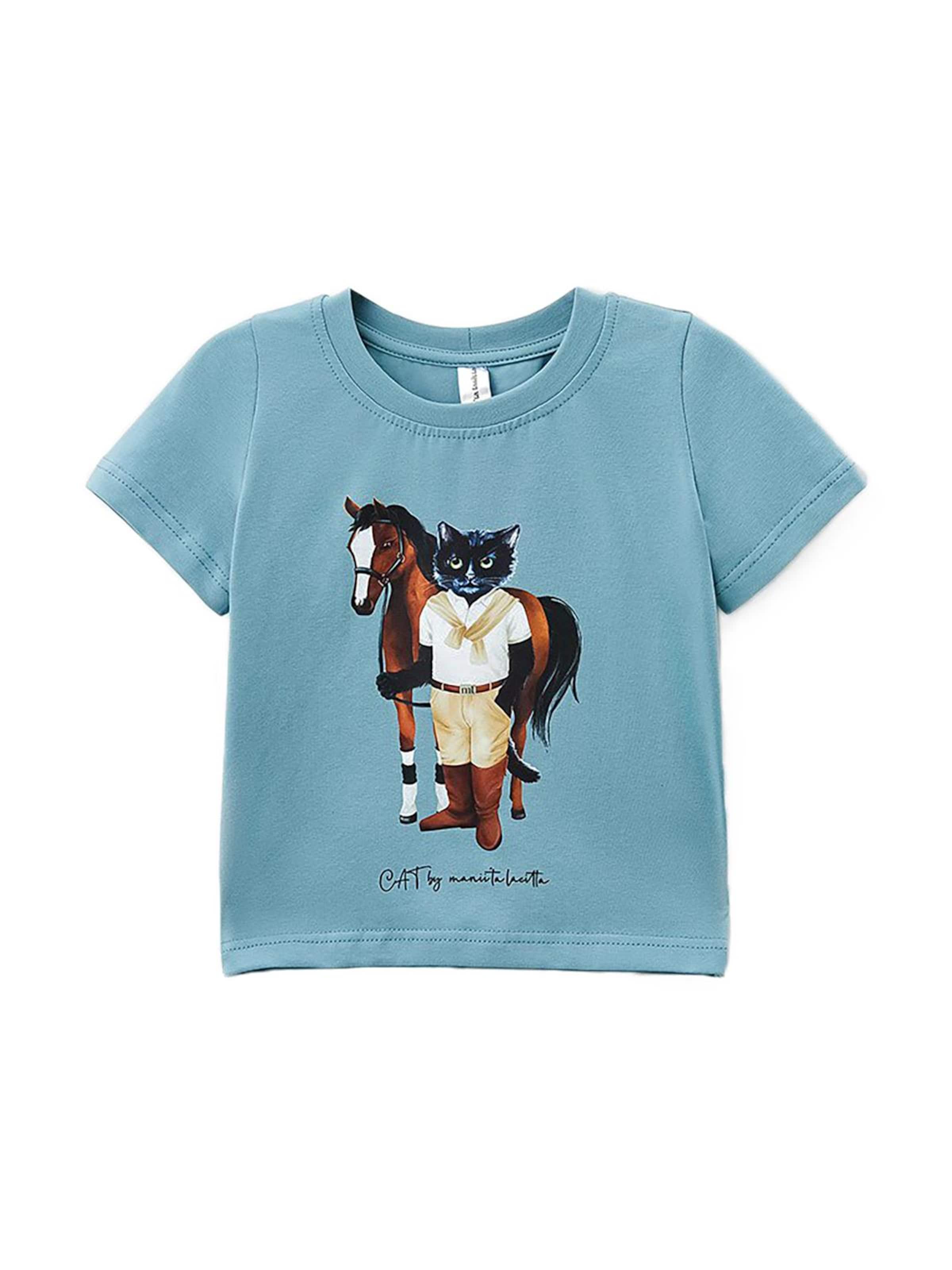 Cat e Lolette Bluser & t-shirts 'Rider Cat' i blå: forside