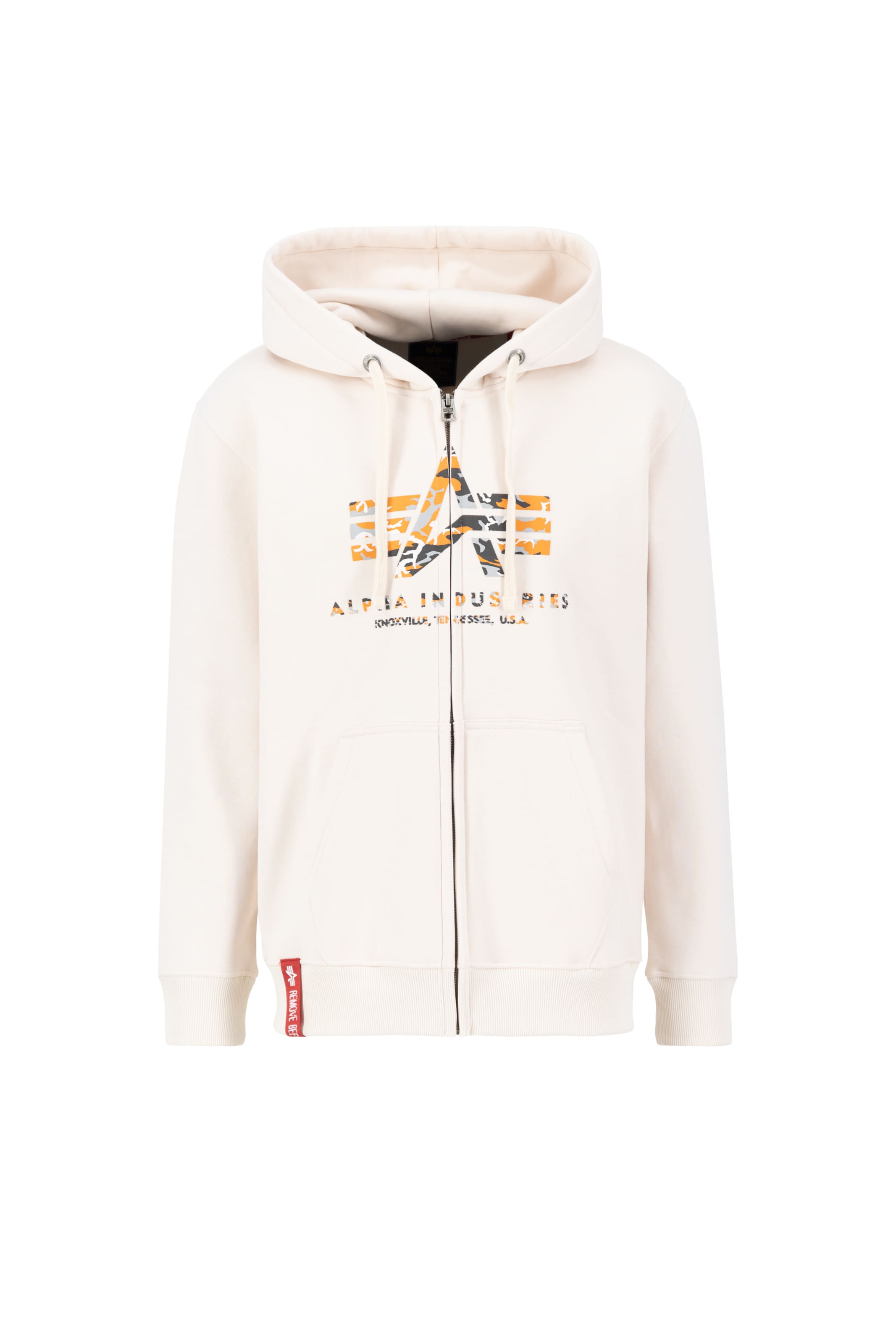 ALPHA INDUSTRIES Sweatjacka i vit: framsida