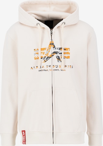 ALPHA INDUSTRIES Sweatshirt i vit: framsida