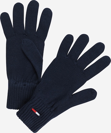 Tommy Jeans Full Finger Gloves in Blue: front