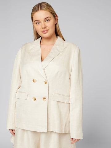 Guido Maria Kretschmer Curvy Blazers 'Meret' in Beige: voorkant