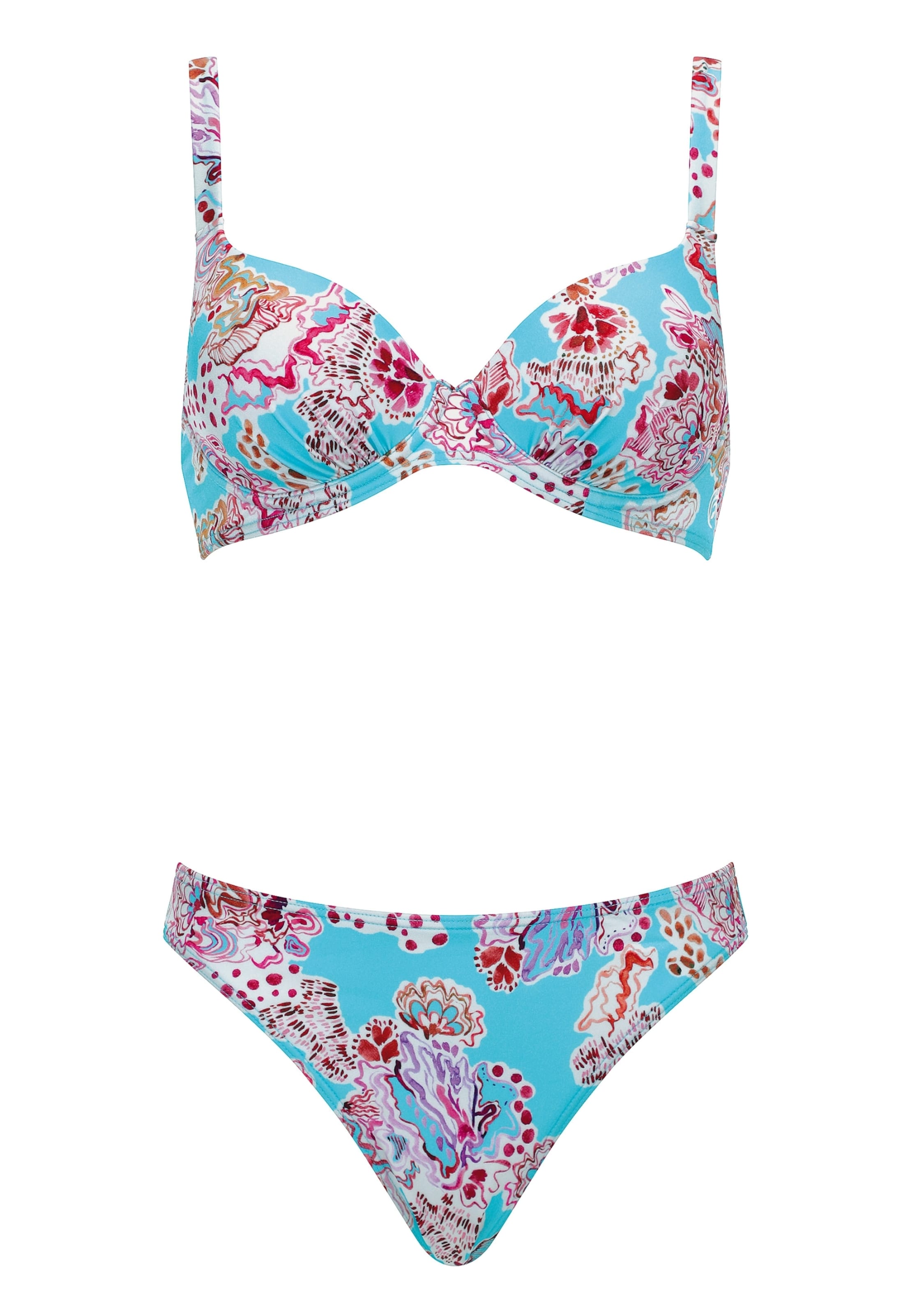OLYMPIA T-Shirt Bikini in Blau: Vorderseite