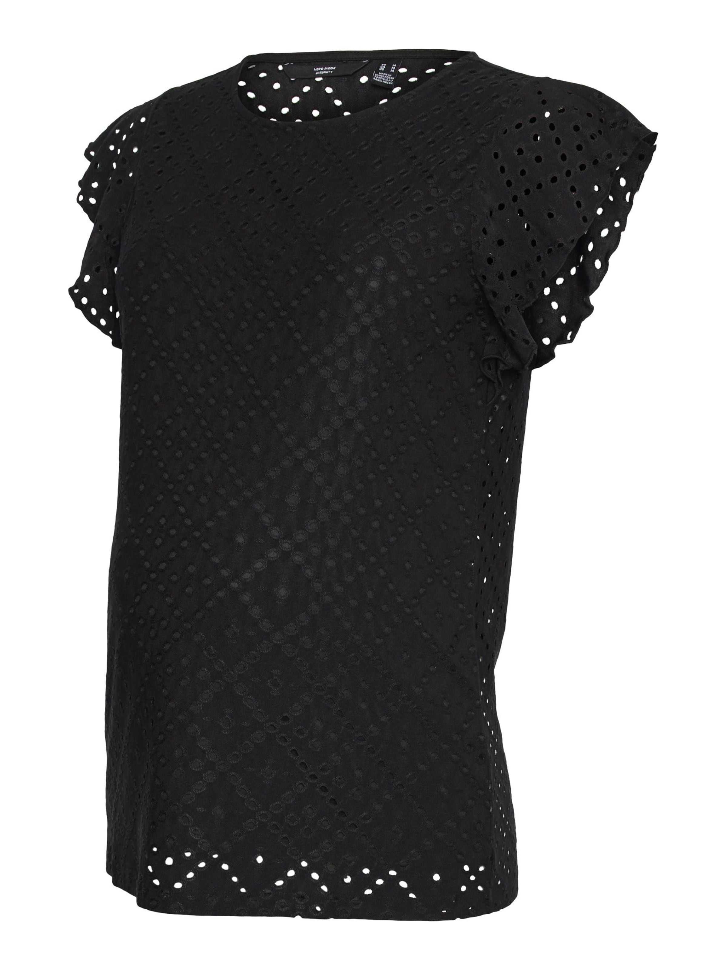 Vero Moda Maternity Tričko 'VMMTassa' – černá: přední strana