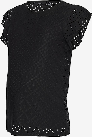 Vero Moda Maternity Shirt 'VMMTassa' in Zwart: voorkant