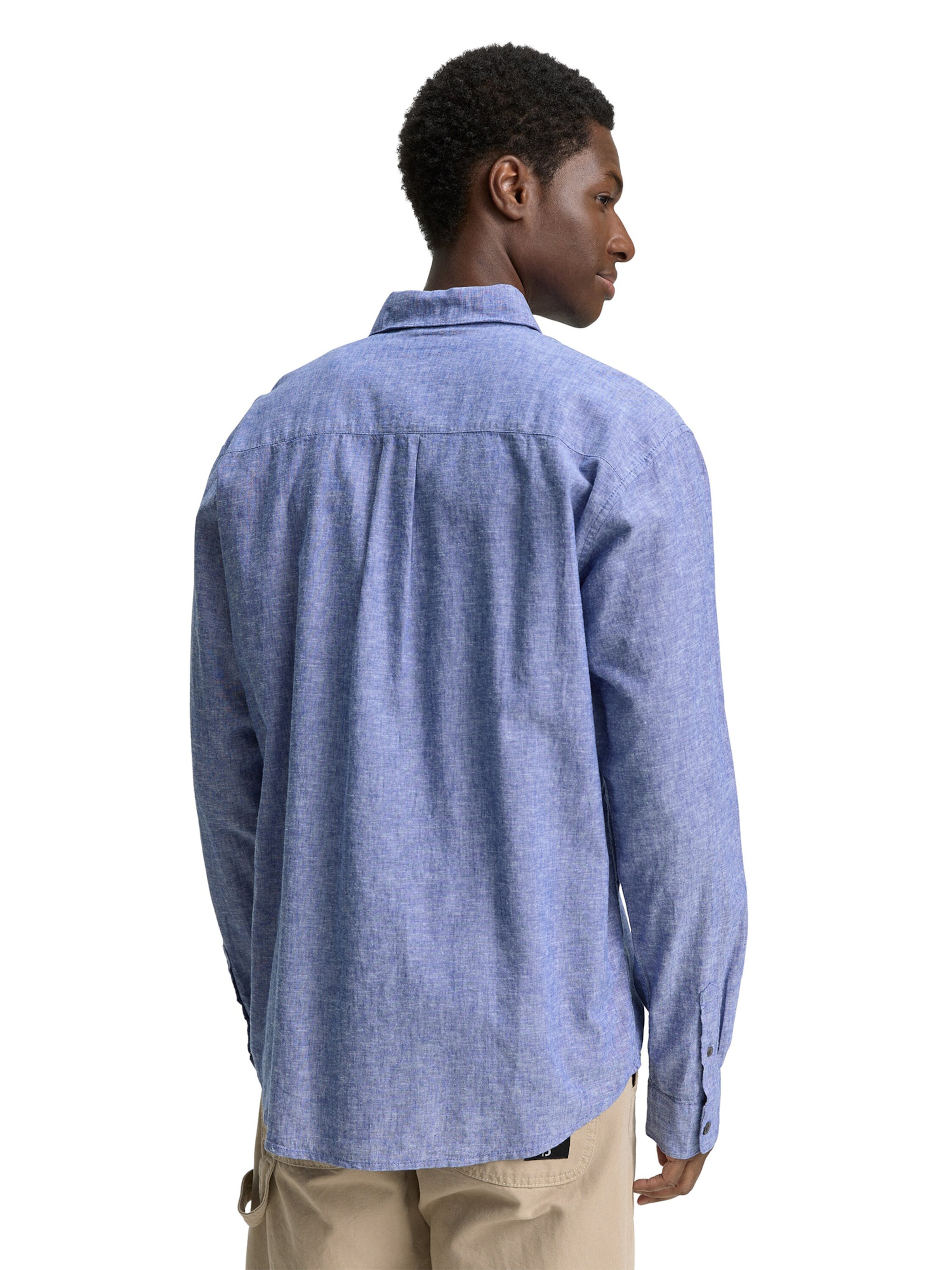 TOM TAILOR DENIM Классический крой Рубашка в Синий