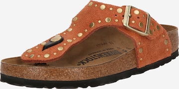 ruda BIRKENSTOCK Šlepetės per pirštą 'Boston': priekis