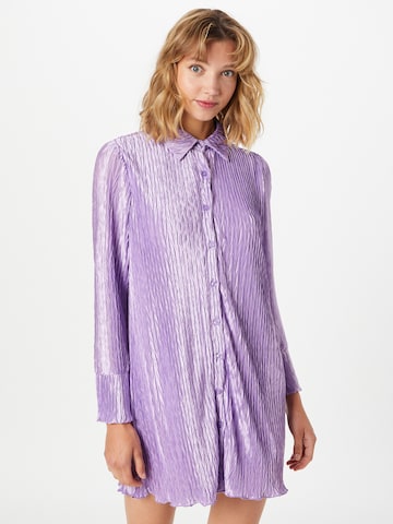 The Frolic Shirt dress in Purple: front