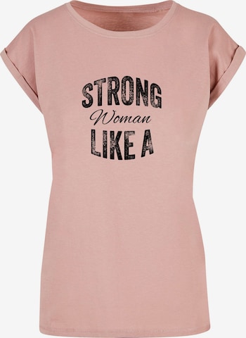 Maglietta 'WD - Strong Like A Woman' di Merchcode in rosa: frontale