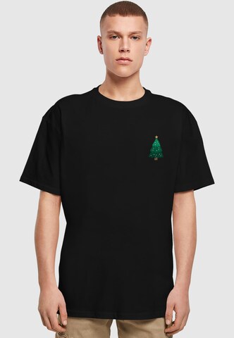 Merchcode Shirt 'Christmas Holly Jolly Mood' in Black: front
