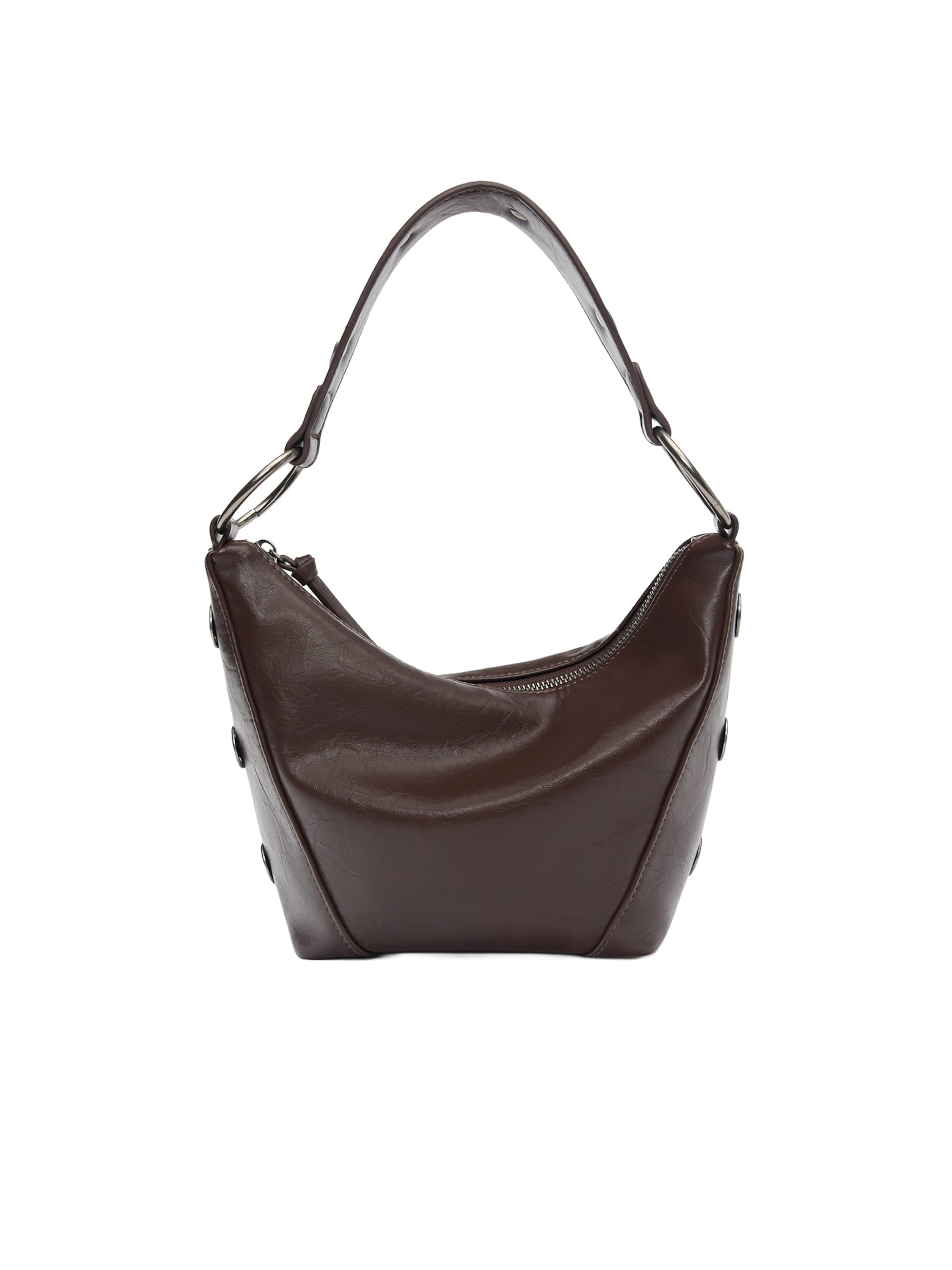 Pull&Bear Torba za čez ramo | rjava barva: sprednja stran