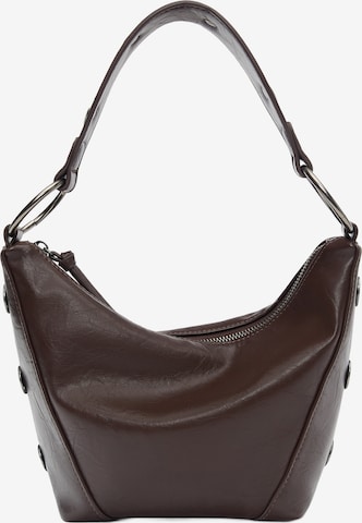 Pull&Bear Olkalaukku värissä ruskea: etupuoli