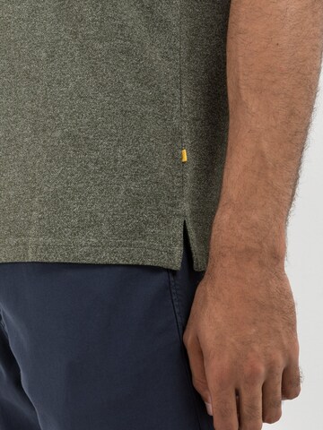 CAMEL ACTIVE Kurzarm Poloshirt aus nachhaltigem Baumwollmix in Grün