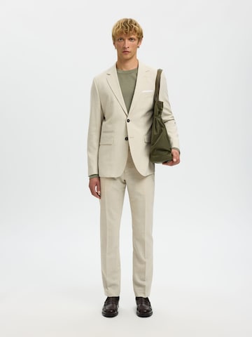 SELECTED Slimfit Bandplooibroek 'SLHOasis' in Wit