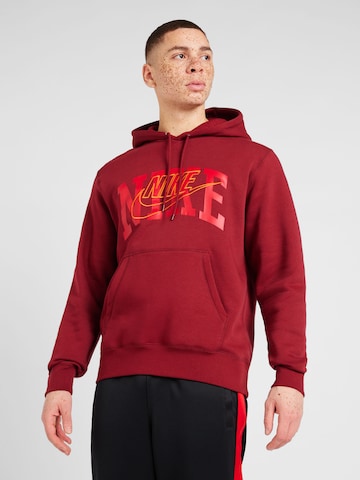 Nike Sportswear Суичър 'CLUB' в червено: отпред