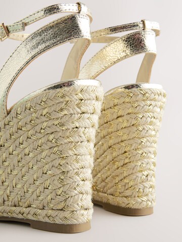 Next Strap Sandals 'Forever Comfort' in Gold