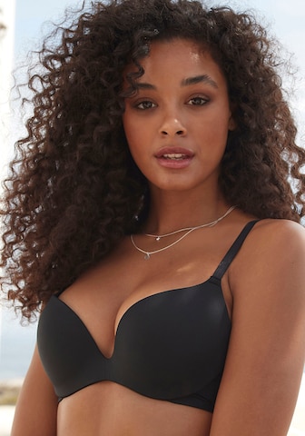 NUANCE Push-up Bra in Black: front