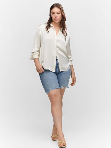 MANGO Blouse 'IDEALE' in Beige