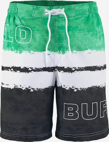 BUFFALO Board Shorts in Green: front